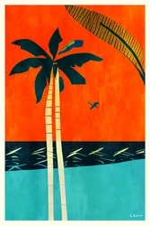 Palme al tramonto tropicale