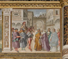 Navata Centrale, Prima Campata Nord, Incontro di San Gioacchino e Sant