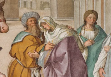 Navata centrale, Prima campata nord, Incontro di San Gioacchino e Sant