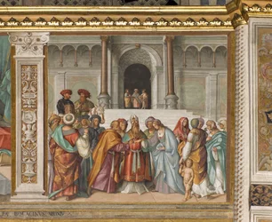 Navata centrale, seconda campata nord, Matrimonio della Vergine, Boccaccio Boccaccino 1514-15