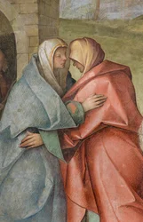 Navata Centrale, Terza Campata Nord, Visitazione, Boccaccio Boccaccino 1516-17, (dettaglio)