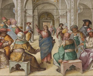 Presbiterio, Ottava Campata Nord, Disputa di Gesù, Boccaccio Boccaccino