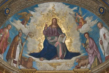 Il Redentore in gloria tra San Imerio, San Marcellino, Sant