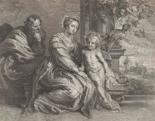 La Sacra Famiglia con un pappagallo, ca. 1625-59