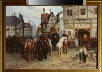 Generale Gebhard Leberecht von Blucher con i cosacchi a Bautzen