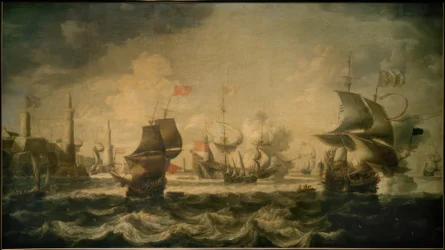Navi davanti a un porto
