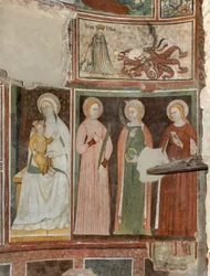 Transetto nord, Altare di San Michele Arcangelo, Dietro la pala d