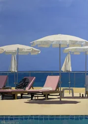 Lettini da spiaggia estivi