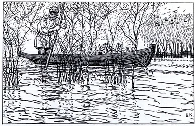 Illustrazione per il poema Nonno Mazaj e le lepri di N. Nekrasov, 1910
