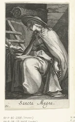 Santa Magna come eremita (Sancta Magna, Kluizenaressen, Sacra Eremus Ascetriarum)