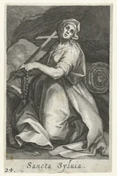 Santa Silvia di Roma come eremita Sancta Sylvia Eremite (serie) Sacra Eremus Ascetriarum (serie)