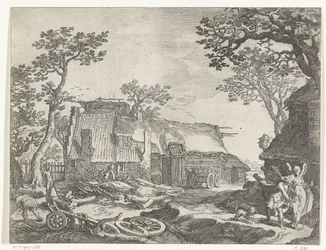 Paesaggio con fattoria e Tobia e l