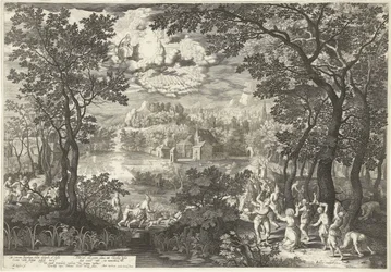 Paesaggio con martirio di Santo Stefano