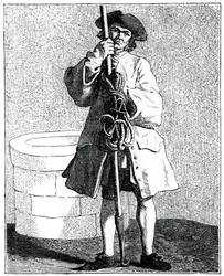 Un pulitore di pozzi, 1737-1742