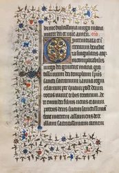 Libro delle Ore Uso di Parigi: Iniziale Decorata, c. 1420
