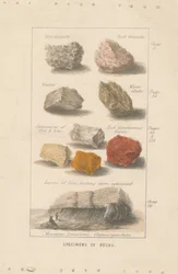 Specimen di rocce. Prova di un