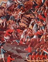 Dettaglio di ex-voto che rappresenta la Battaglia di Guararapes