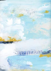 Serena, blu e oro, astratto