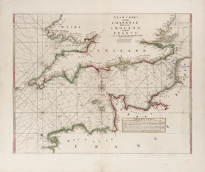 Carta del Canale tra Inghilterra e Francia