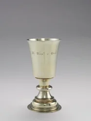 Calice da comunione, fabbricato da DR, 1671-1672