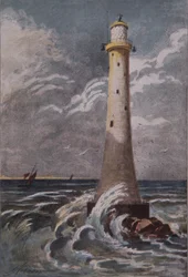 Faro di Eddystone, al largo di Plymouth, fine XIX secolo