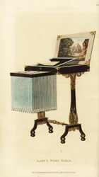 Tavolo da lavoro elegante da signora, epoca Regency