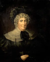 Signora con un cappello arricciato