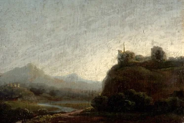 Paesaggio montuoso, sera