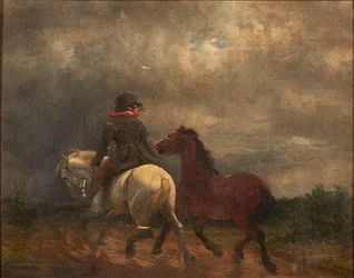 Cavaliere con due cavalli
