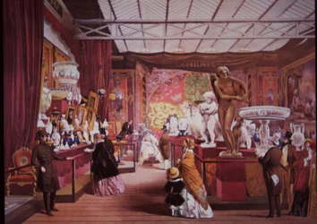 I Visitatori Affollano la Grande Esposizione del 1851 per Vedere le Mostre di Arte e Scienza