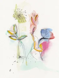 Fiori vivaci ad acquerello
