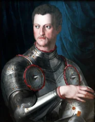 Portrait of Cosimo I dei Medici in armour.