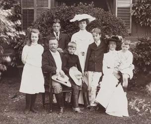 Il presidente Theodore Roosevelt, sua moglie Edith e la famiglia