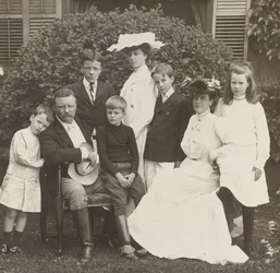 Il presidente Theodore Roosevelt, sua moglie Edith e la famiglia