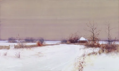 Scena di neve in campagna, c.1890