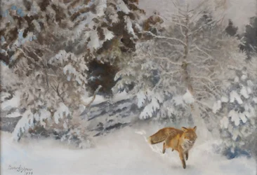 Volpe nel paesaggio invernale, 1938