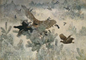 Falco e gioco nero, 1884