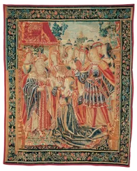 La storia di Troia. Cassandra intercede davanti a Priamo per ottenere il perdono per Paride
