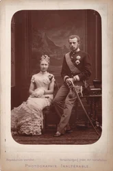Il principe ereditario Rodolfo con la principessa Stefania del Belgio in occasione del loro fidanzamento, 1880