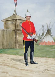 Agente della polizia montata del Nord-Ovest nel 1880