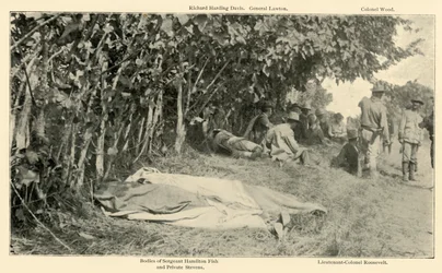Scena dopo la battaglia dei Rough Riders, 24 giugno, guerra ispano-americana, 1898