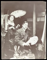 Harrison Fisher e modella, 1908-9