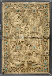 Egerton MS 1139 Copertina superiore con scene della vita di Davide, il 