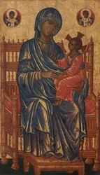 Madonna in trono con Bambino, 1250-1275 circa (tempera su tavola di pioppo)