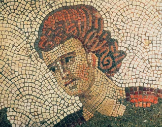 Testa di un soldato romano, pavimento del Gran Palazzo Imperiale, Costantinopoli, V-VI secolo