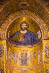 Immagine di Gesù, Cattedrale di Santa Maria Nuova, Monreale, Sicilia, Italia