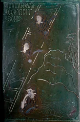 Giacobbe vede in sogno gli angeli salire e scendere la scala della porta di bronzo realizzata a Costantinopoli nel 1076. Monte Sant