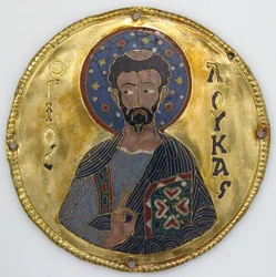 Medaglione con San Luca da una cornice di icona, c.1100