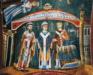San Nicola consacrato vescovo di Myra (dettaglio)