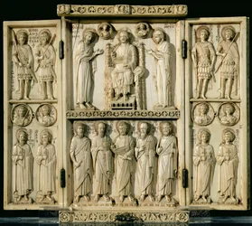 Il trittico Harbaville raffigurante Cristo in trono con la Vergine e San Giovanni Battista, altri pannelli raffiguranti santi, da Costantinopoli